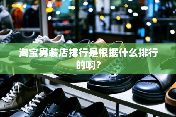 淘宝男装店排行是根据什么排行的啊？